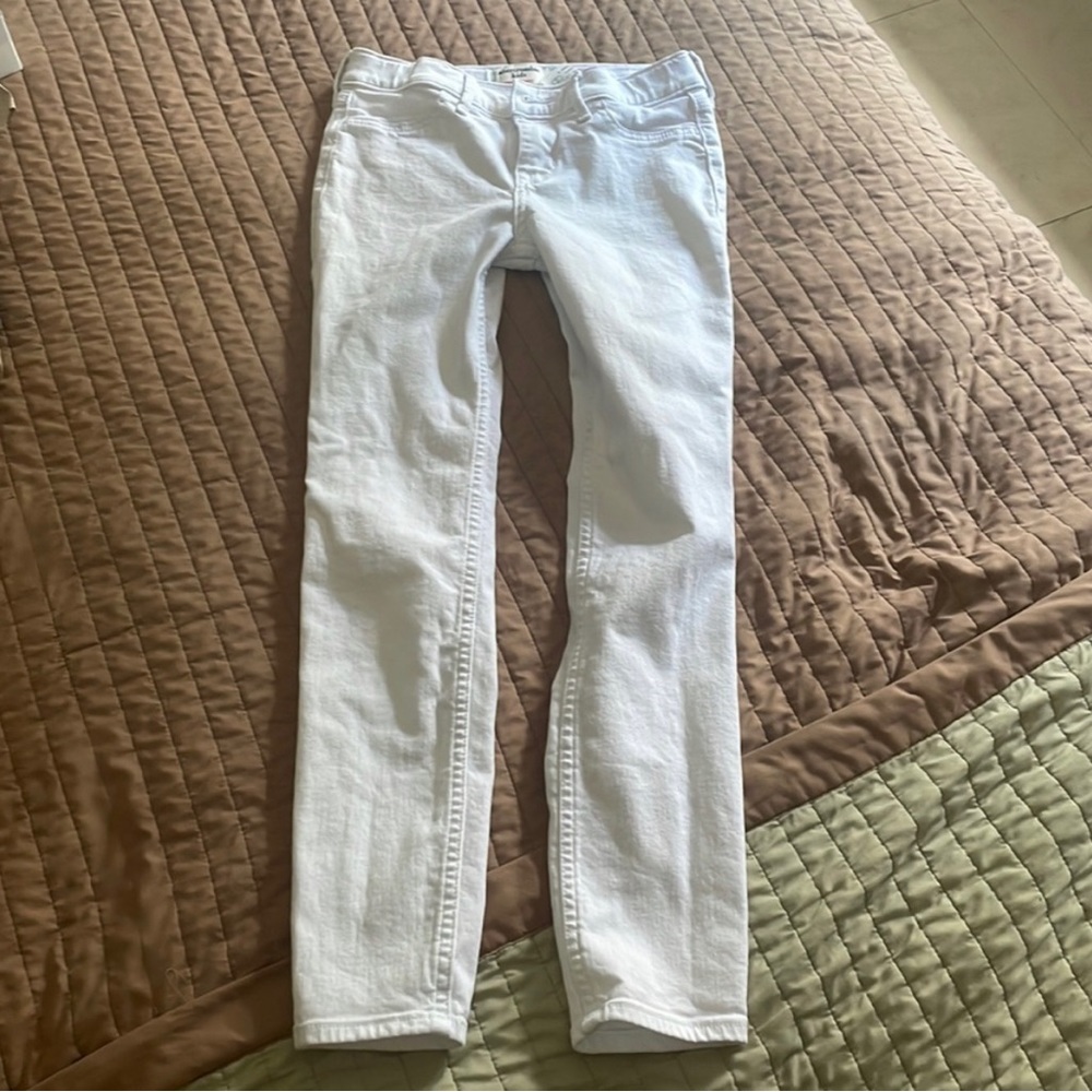 abercrombie kids super skinny white jeans